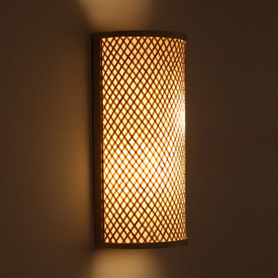 Bamboo and Wood Wall Lamp